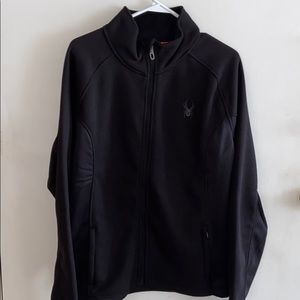Spyder NWT Black Tonal Zip Up Sweater Size Medium